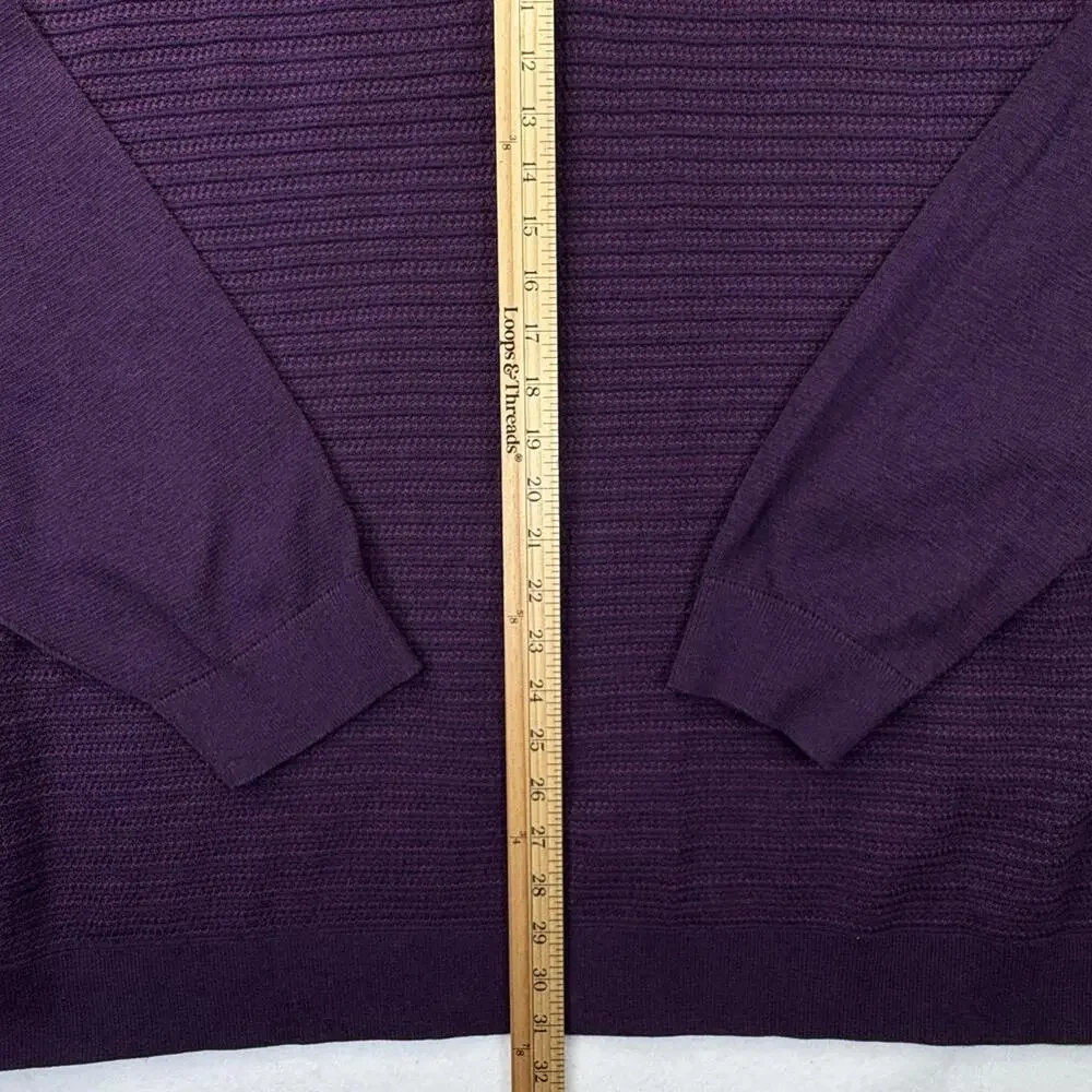 Tommy Bahama Seaport Half Zip Sweater Mens 3XB Rum Berry NWT Tencel $168